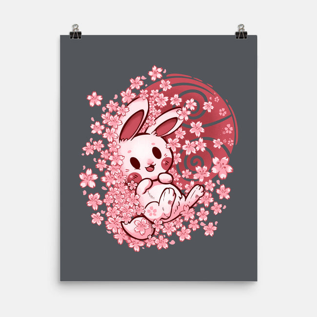 Spring Blossom Bunny-None-Matte-Poster-TechraNova