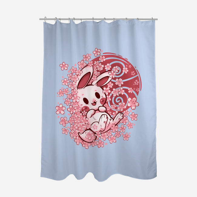 Spring Blossom Bunny-None-Polyester-Shower Curtain-TechraNova