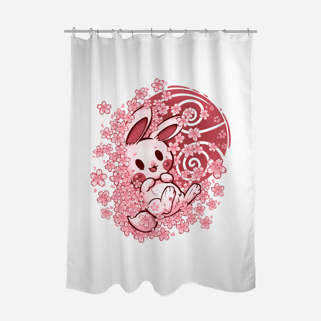 Spring Blossom Bunny-None-Polyester-Shower Curtain-TechraNova