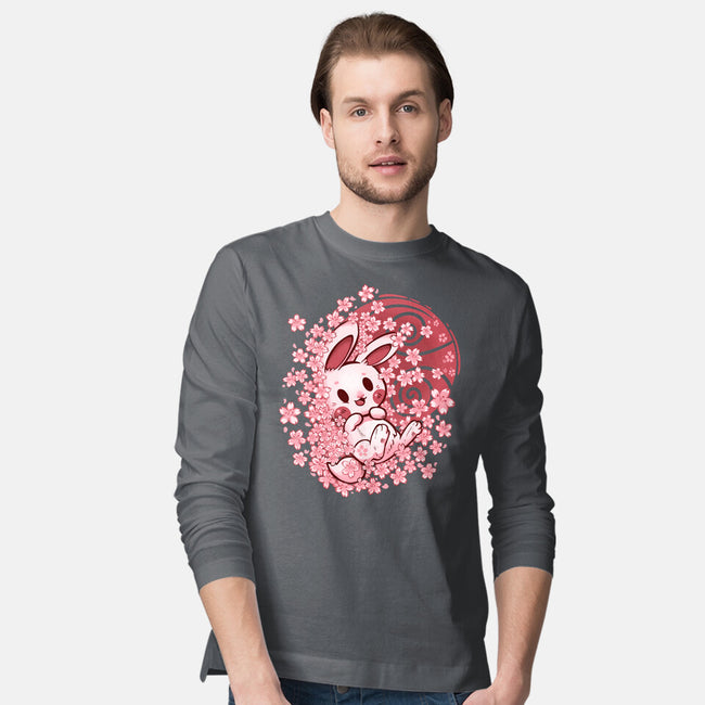 Spring Blossom Bunny-Mens-Long Sleeved-Tee-TechraNova