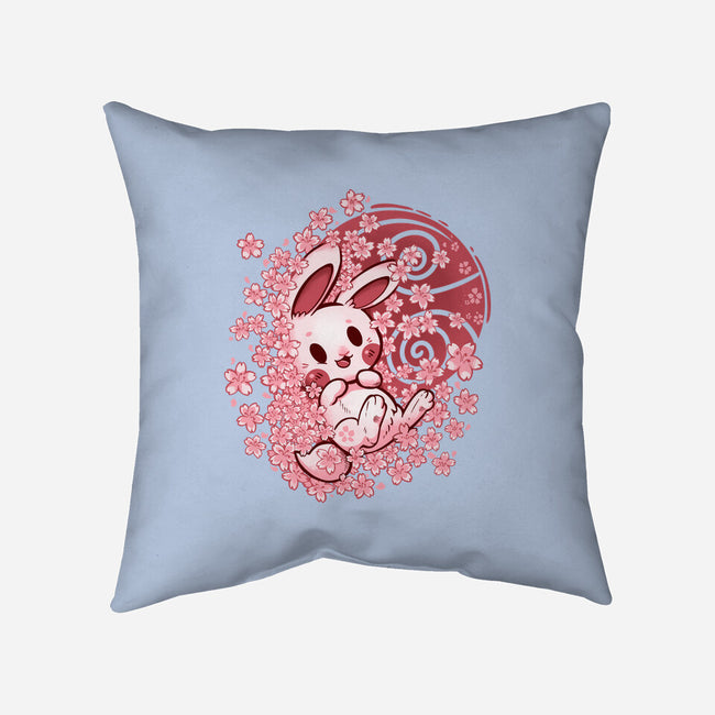 Spring Blossom Bunny-None-Removable Cover w Insert-Throw Pillow-TechraNova