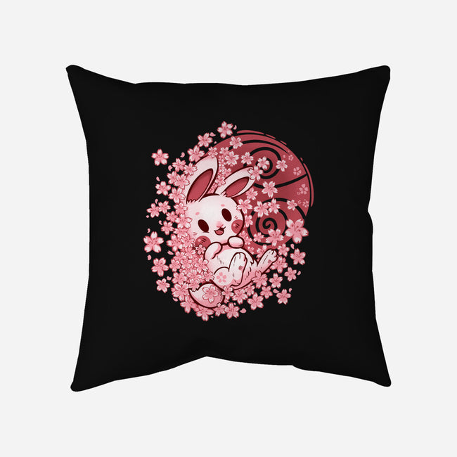 Spring Blossom Bunny-None-Removable Cover-Throw Pillow-TechraNova