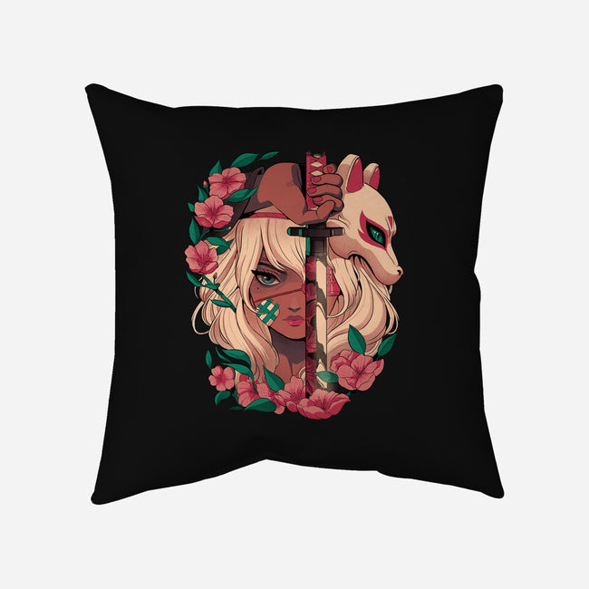 Sakura Blade-None-Non-Removable Cover w Insert-Throw Pillow-Bruno Mota