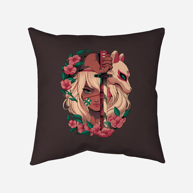 Sakura Blade-None-Non-Removable Cover w Insert-Throw Pillow-Bruno Mota