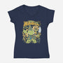 Magic Frog-Womens-V-Neck-Tee-ilustrata