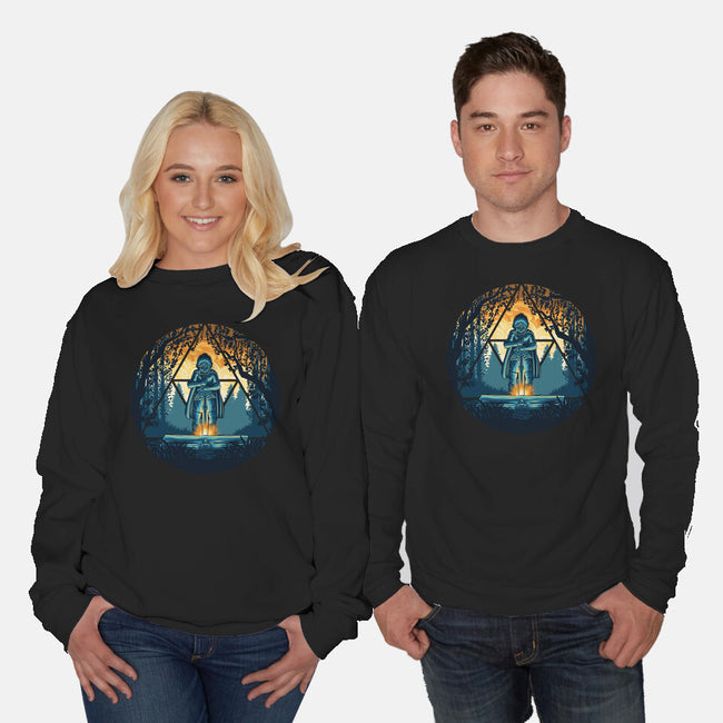 Sword In The Woods-Unisex-Crew Neck-Sweatshirt-rmatix