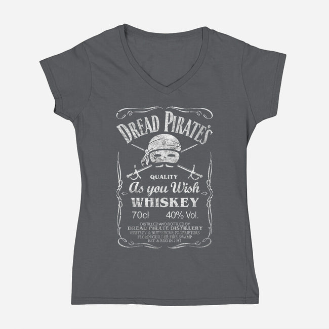 Dread Pirate's Whiskey-Womens-V-Neck-Tee-NMdesign