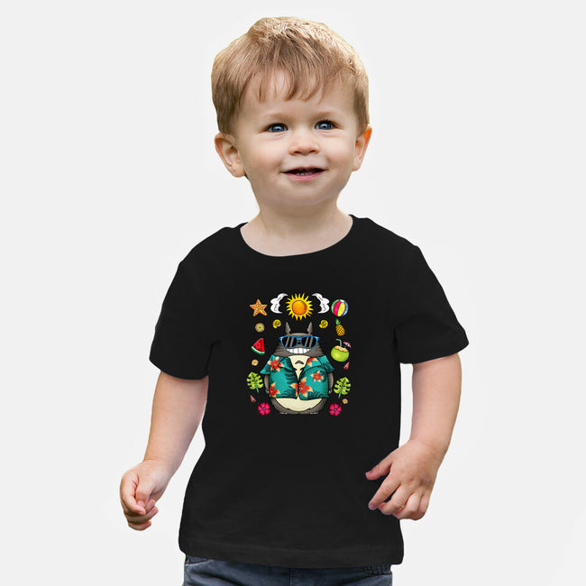 Tropical Totoro-Baby-Basic-Tee-JamesQJO