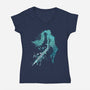 Project Eve Stellar Blade-Womens-V-Neck-Tee-rocketman_art