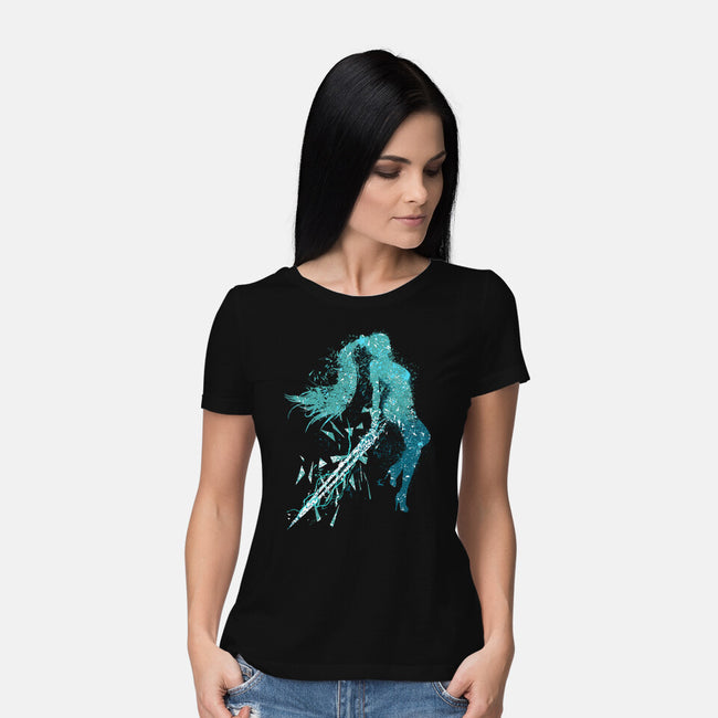 Project Eve Stellar Blade-Womens-Basic-Tee-rocketman_art