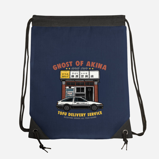 Ghost Of Akina-None-Drawstring-Bag-glitchygorilla