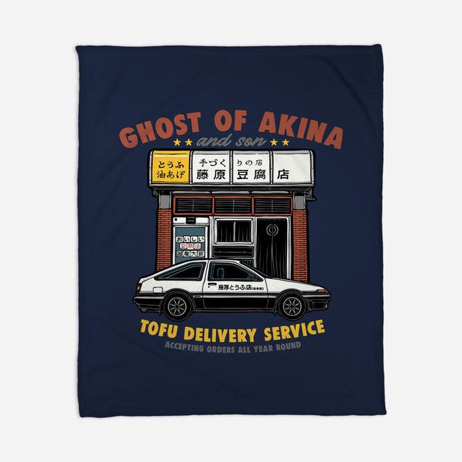 Ghost Of Akina-None-Fleece-Blanket-glitchygorilla