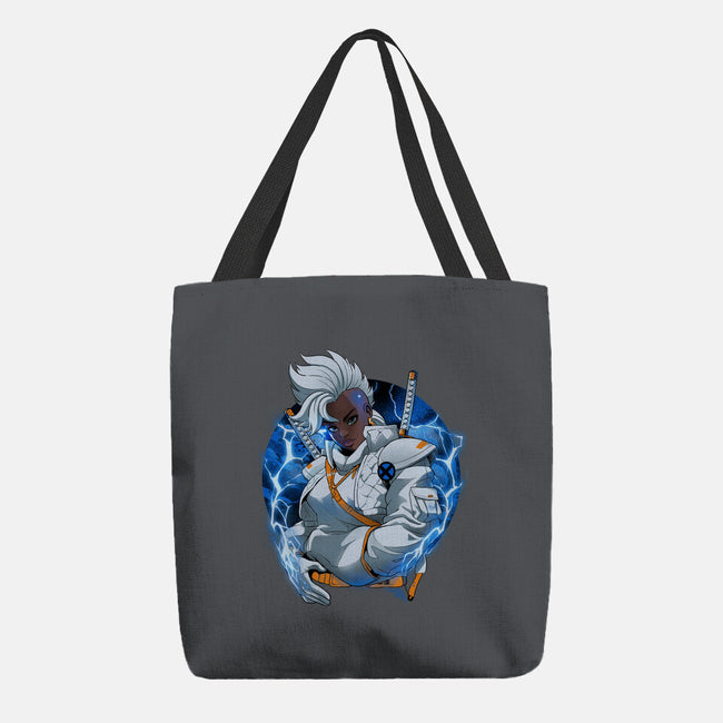 Thunderstorm Samurai-None-Basic Tote-Bag-Bruno Mota