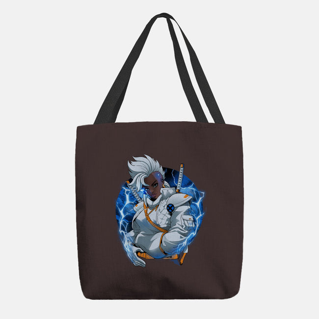 Thunderstorm Samurai-None-Basic Tote-Bag-Bruno Mota