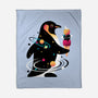 Space Penguin-None-Fleece-Blanket-NemiMakeit