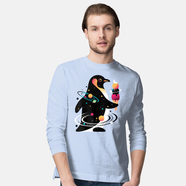 Space Penguin-Mens-Long Sleeved-Tee-NemiMakeit