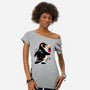 Space Penguin-Womens-Off Shoulder-Tee-NemiMakeit