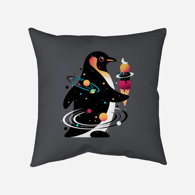 Space Penguin-None-Removable Cover-Throw Pillow-NemiMakeit