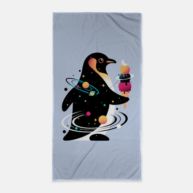 Space Penguin-None-Beach-Towel-NemiMakeit