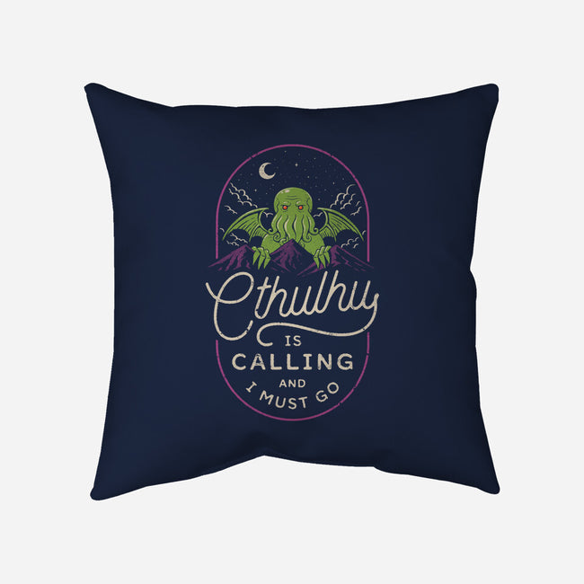 Cthulhu's Calling-None-Removable Cover-Throw Pillow-dfonseca