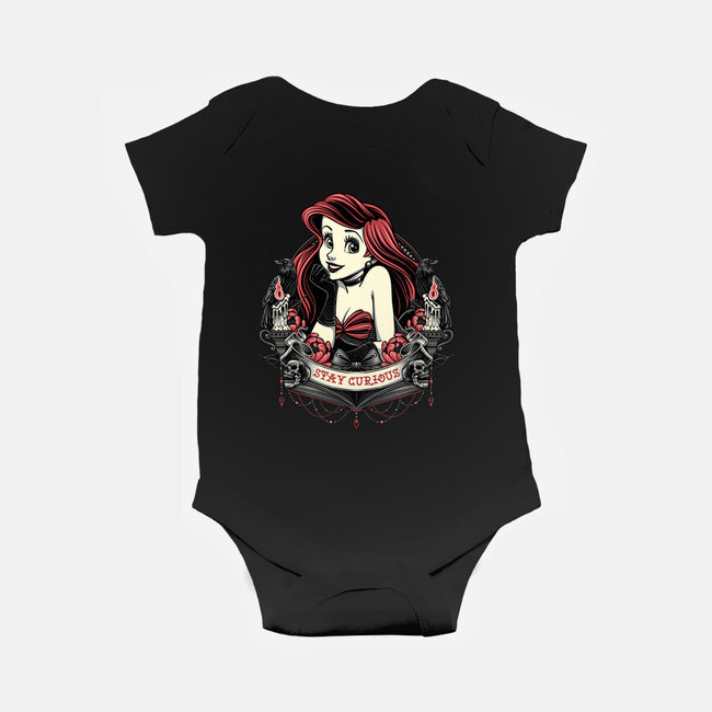 Goth Ariel-Baby-Basic-Onesie-glitchygorilla