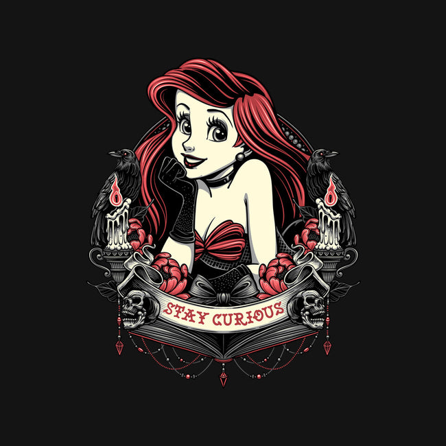 Goth Ariel-Unisex-Crew Neck-Sweatshirt-glitchygorilla