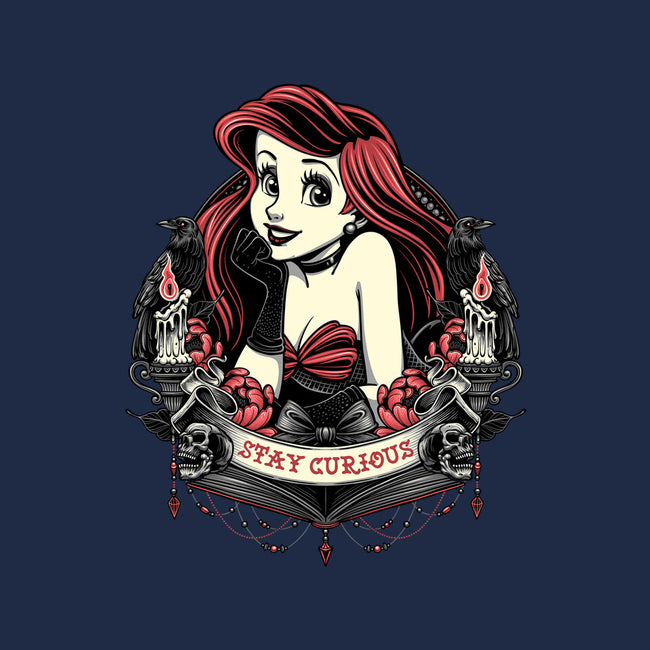 Goth Ariel-Womens-V-Neck-Tee-glitchygorilla