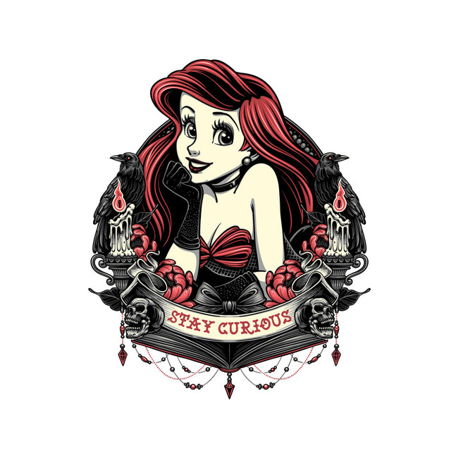 Goth Ariel-None-Non-Removable Cover w Insert-Throw Pillow-glitchygorilla