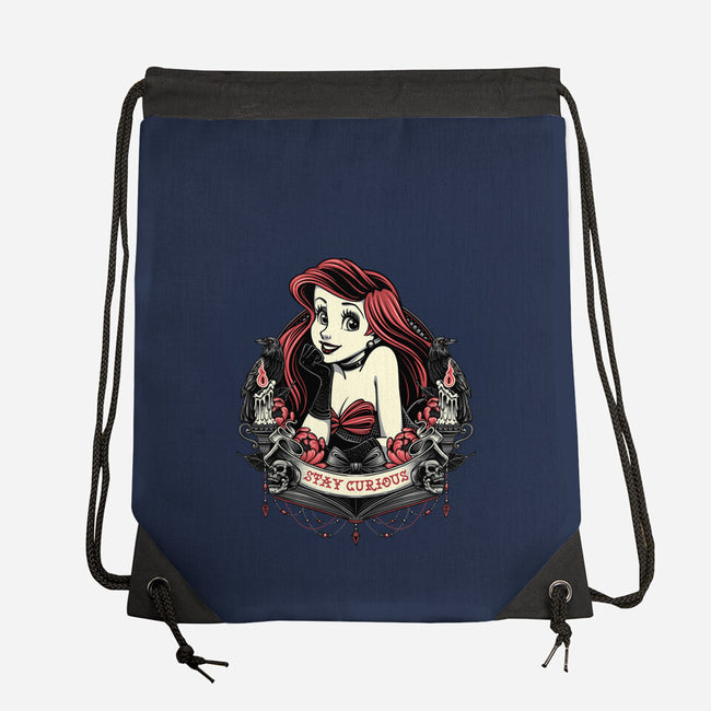 Goth Ariel-None-Drawstring-Bag-glitchygorilla