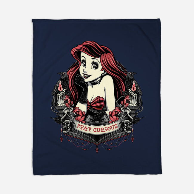 Goth Ariel-None-Fleece-Blanket-glitchygorilla