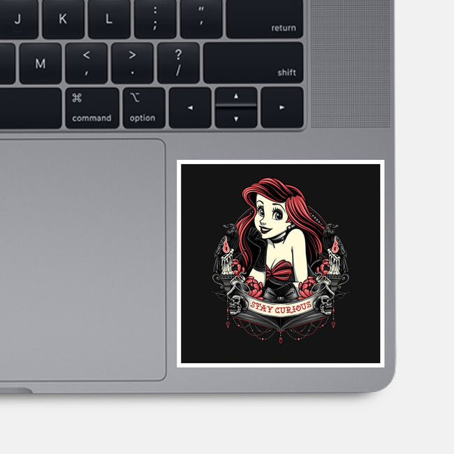 Goth Ariel-None-Glossy-Sticker-glitchygorilla