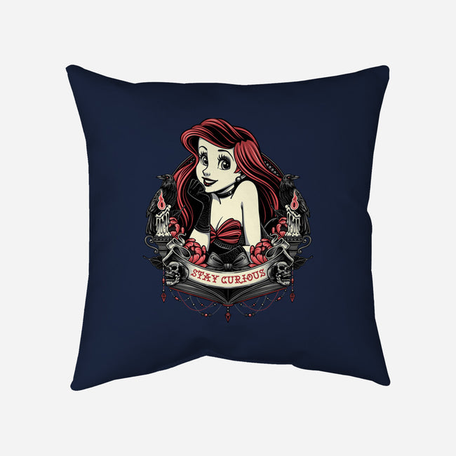 Goth Ariel-None-Non-Removable Cover w Insert-Throw Pillow-glitchygorilla