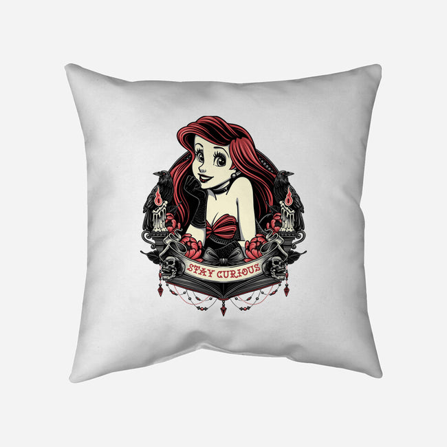 Goth Ariel-None-Non-Removable Cover w Insert-Throw Pillow-glitchygorilla