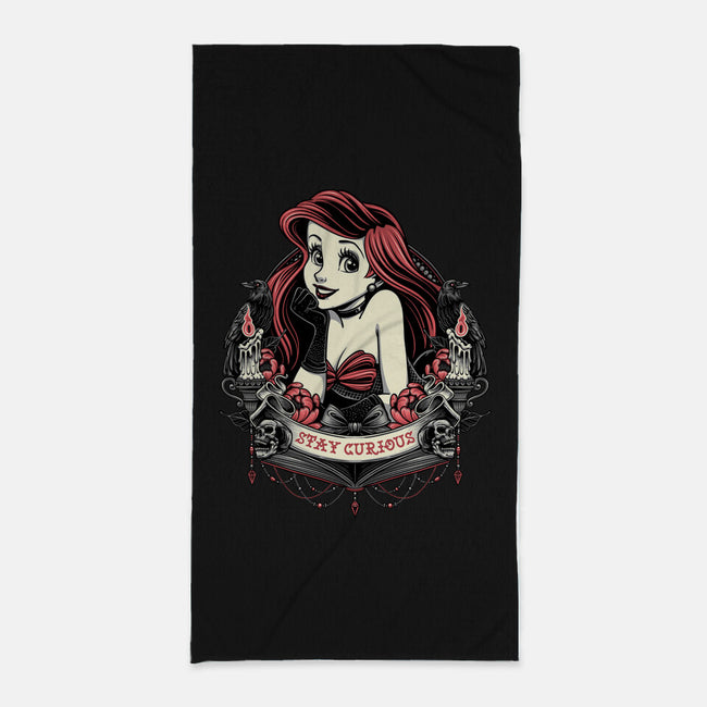 Goth Ariel-None-Beach-Towel-glitchygorilla