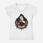 Brave Beauty-Womens-V-Neck-Tee-glitchygorilla