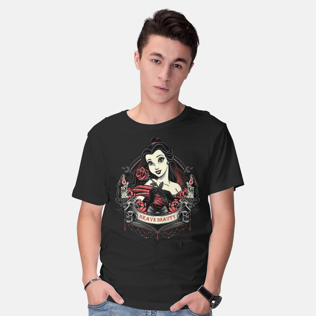 Brave Beauty-Mens-Basic-Tee-glitchygorilla