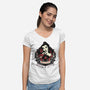 Brave Beauty-Womens-V-Neck-Tee-glitchygorilla