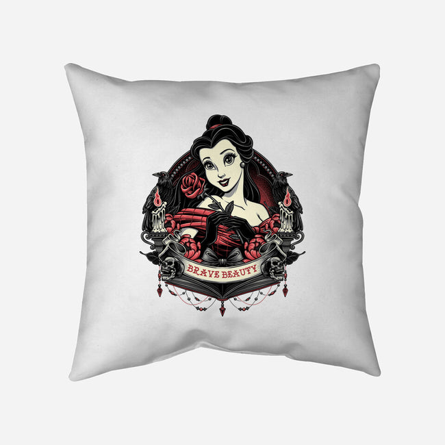 Brave Beauty-None-Non-Removable Cover w Insert-Throw Pillow-glitchygorilla