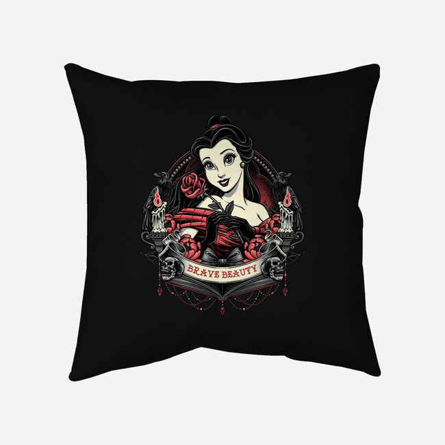 Brave Beauty-None-Removable Cover-Throw Pillow-glitchygorilla