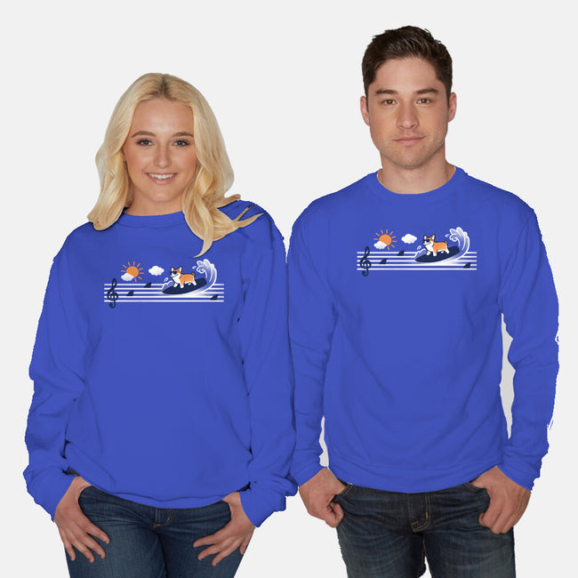 Summer Dog-Unisex-Crew Neck-Sweatshirt-NemiMakeit