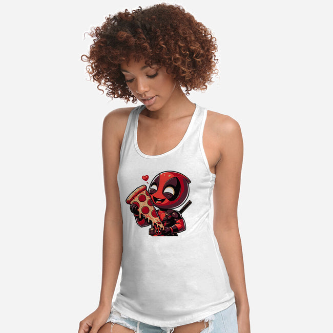 Love Pizza Dead-Womens-Racerback-Tank-Fabricio cabral