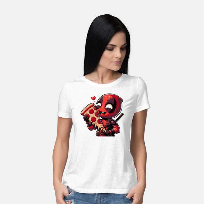 Love Pizza Dead-Womens-Basic-Tee-Fabricio cabral