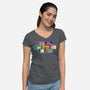 Brick Friends-Womens-V-Neck-Tee-nickzzarto