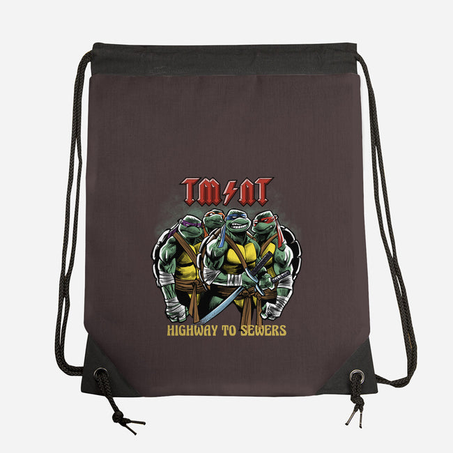 Highway To Sewers-None-Drawstring-Bag-zascanauta