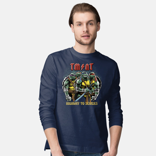 Highway To Sewers-Mens-Long Sleeved-Tee-zascanauta