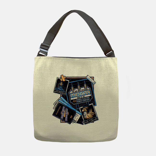 Welcome To Midgar-None-Adjustable Tote-Bag-glitchygorilla