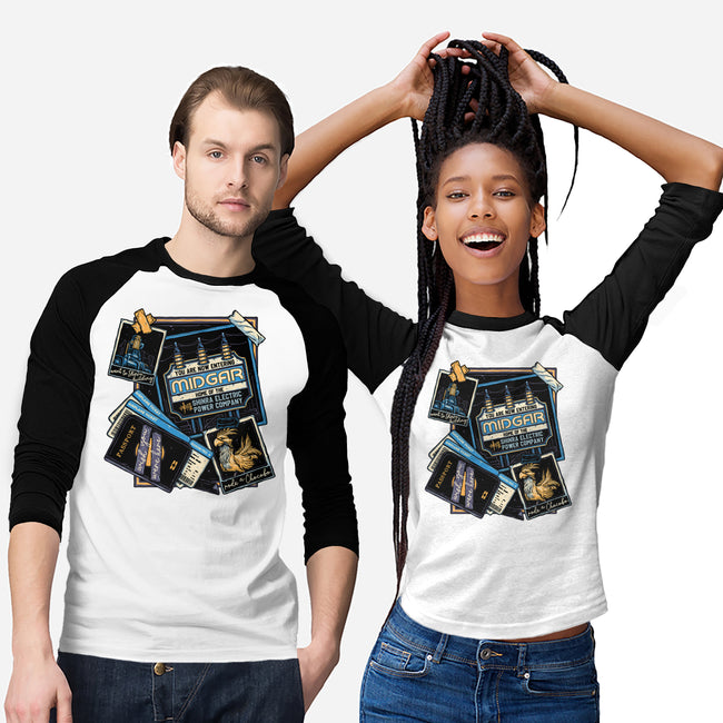 Welcome To Midgar-Unisex-Baseball-Tee-glitchygorilla