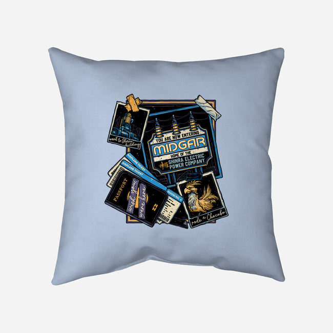 Welcome To Midgar-None-Removable Cover w Insert-Throw Pillow-glitchygorilla