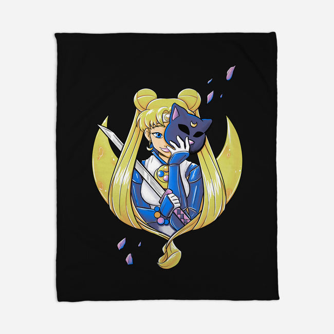Ninja Moon Princess-None-Fleece-Blanket-ellr
