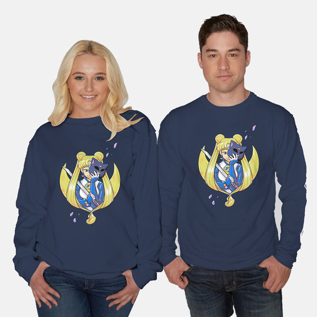 Ninja Moon Princess-Unisex-Crew Neck-Sweatshirt-ellr